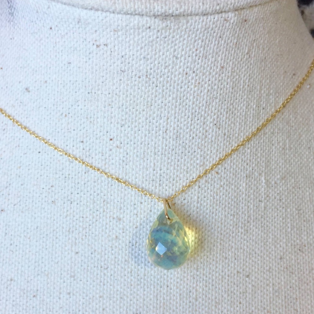 Moonstone, Rare Yellow Moonstone Necklace New